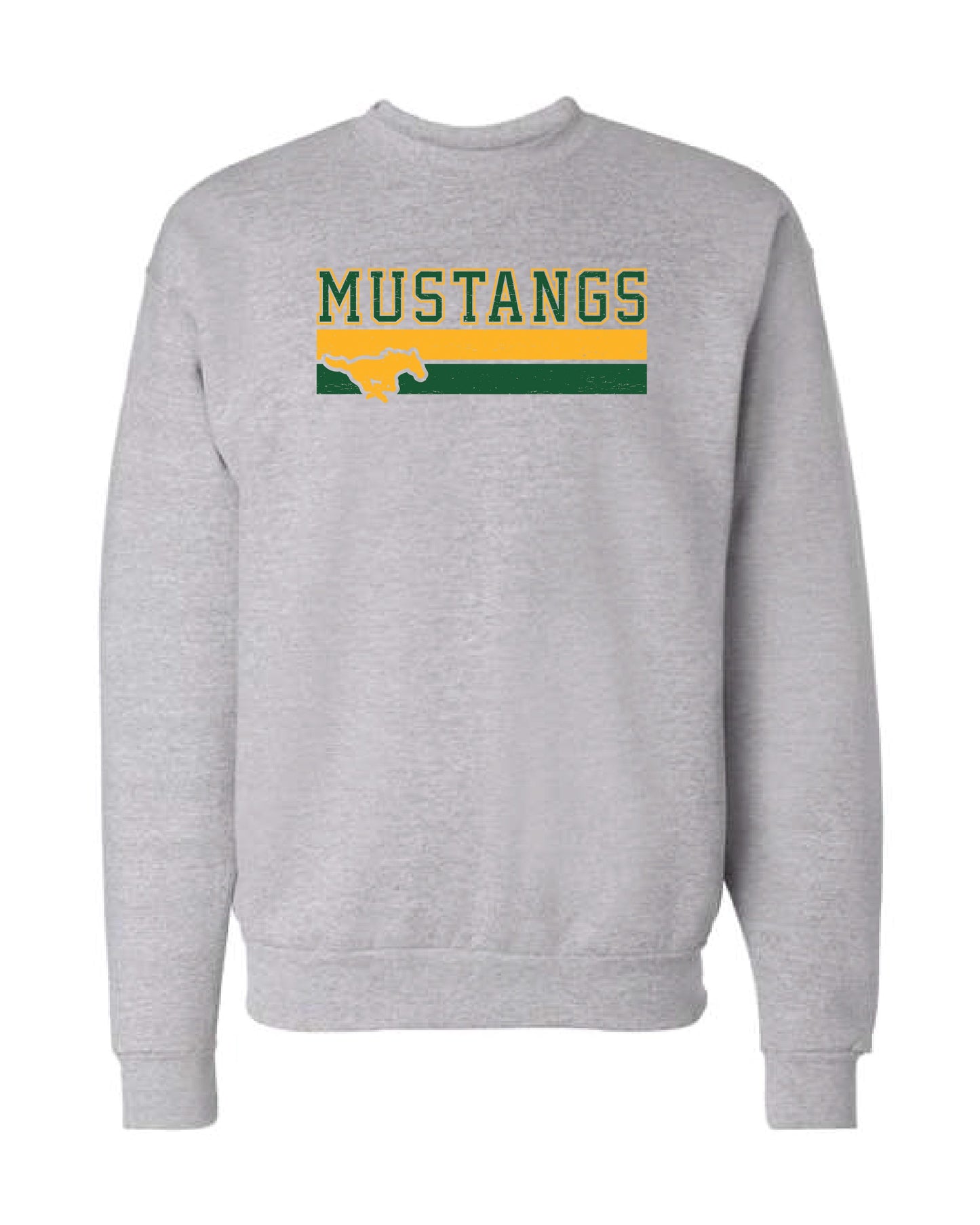 ADULT Mustangs Hanes Crewneck Sweatshirt