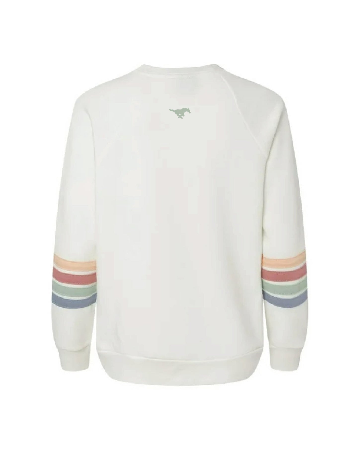 ADULT Striped Sleeves Crewneck Sweatshirt