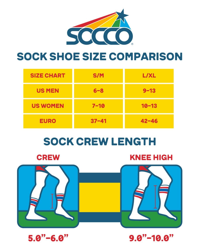 Gold Striped Mustang Crew Socks