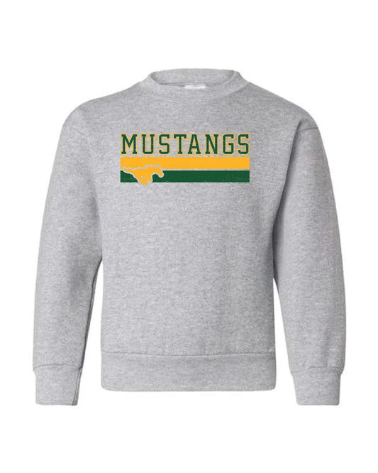 YOUTH Mustangs Hanes Crewneck Sweatshirt