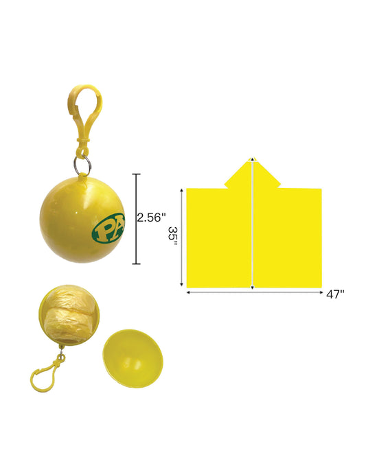 Portable Disposable Raincoat With Ball/Keychain