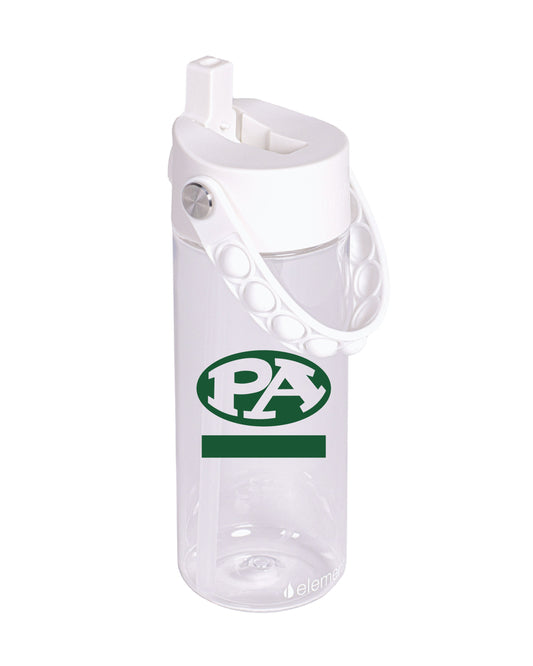 18oz Splash Pop Fidget Bottle with Drinking Spout and Straw - White