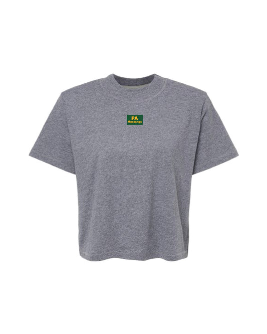 ADULT Women's Woven label Boxy Tee