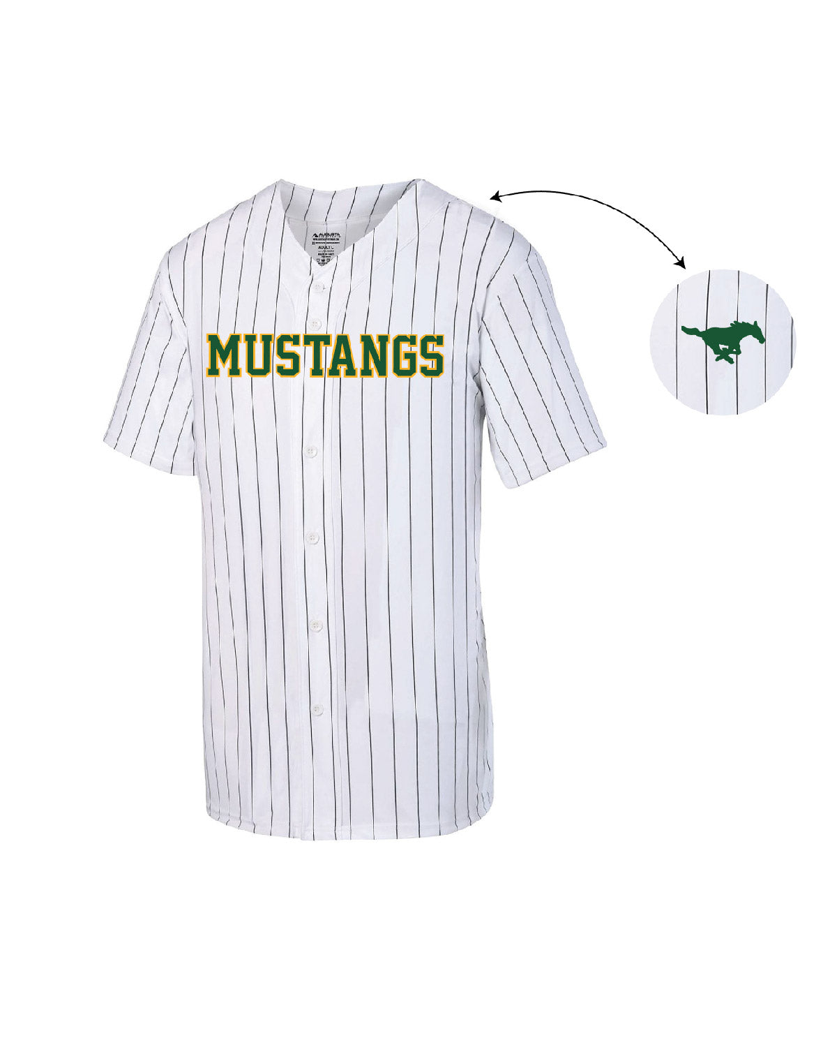 YOUTH Augusta Sportswear Pin Stripe Baseball Jersey