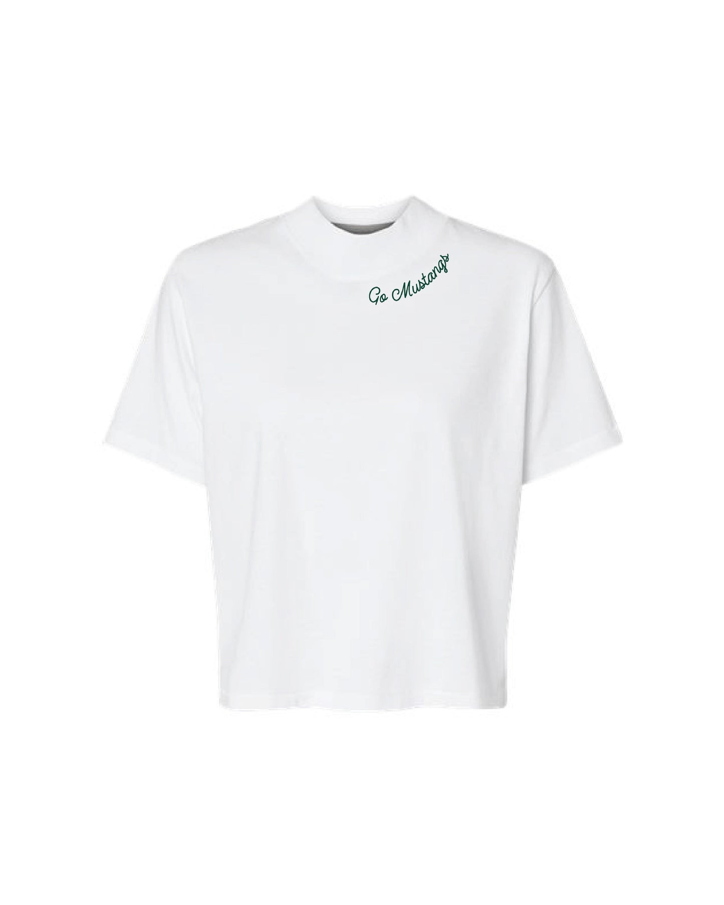 ADULT Ladies Go Mustangs Boxy Tee